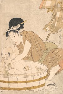 Bad tijd Gyozui, ca. 1801 door Kitagawa Utamaro