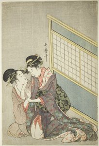 Dubbel kussen door Kitagawa Utamaro