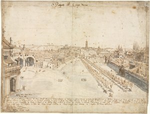 Achttien Zichten van Rome: Het Campo Vaccino (Het Romeinse Forum) door Kitagawa Utamaro