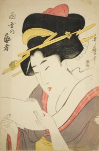 Geisha van het Westelijke District door Kitagawa Utamaro