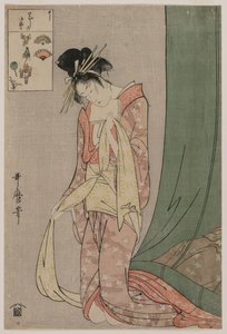 Hanaōgi van Ōgiya uit de serie Puzzelplaatjes door Kitagawa Utamaro