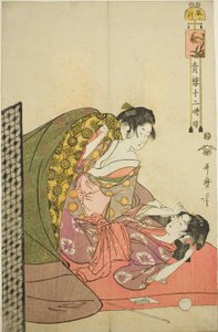 Uur van de draak, uit de serie "Twaalf uren in Yoshiwara" door Kitagawa Utamaro