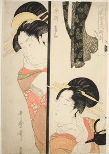 Uur van de Os (Ushi no koku) Fukagawa Plezierwijk, uit de serie "Gewoonten van Schoonheden Rond de Klok"