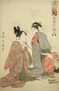 Uur van de Tijger (Tora no koku), uit de serie "Twaalf Uren in Yoshiwara (Seiro juni toki tsuzuki)"