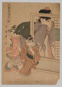 Kiyomizu Komachi uit de serie Kleine Zaailingen: Zeven Komachi door Kitagawa Utamaro