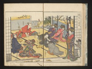Lachende courtisanes door Kitagawa Utamaro