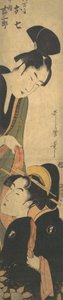 O Shichi en Kichisaburo door Kitagawa Utamaro