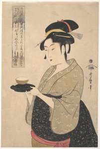 Okita van het theehuis Naniwa-ya door Kitagawa Utamaro