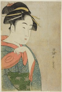 Takashima Ohisa door Kitagawa Utamaro