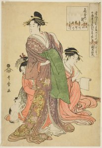 Takigawa van de Ogiya door Kitagawa Utamaro