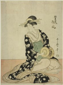 De Courtisane Matsukaze van de Matsubaya, uit een ongetitelde serie courtisanes van de Matsubaya als vijf muzikanten