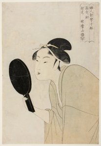 Het Interessante Type (Omoshiroki so), uit de serie "Tien Typen in de Fysiognomische Studie van Vrouwen" ("Fujin sogaku juttai")