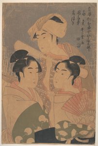 De Niwaka-uitvoerders door Kitagawa Utamaro
