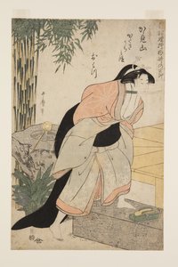 De paragraaf van wraak in Kagamiyama, De Eerste (Kagamiyama Katakiuchi no dan Ohatsu) door Kitagawa Utamaro