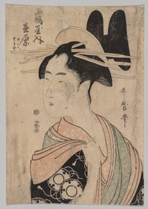 Vrouw van de Yoshiwara door Kitagawa Utamaro