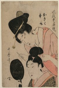 De geliefden Okiku en Kozuke (uit de serie Een elegante vergelijking van charmante kenmerken)