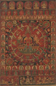 Mandala van de Zonnegod Surya Omringd door Acht Planetaire Godheden door Kitaharasa