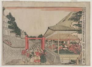 Chushingura: Act IV uit de serie Perspectiefbeelden voor The Treasure House of Loyalty, ca. 179