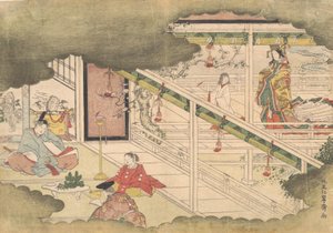 Een incident uit de verhalen van Ise Ise Monogatari door Kitao Shigemasa