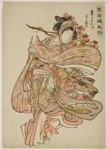 Bladeren van Esdoorns Bekijken (Momijigari), uit de serie "Dansgewoonten van Betoverende Figuren (Adesugata odori fuzoku)"