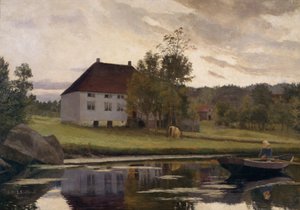 Bossevig, na zonsondergang door Kitty Lange Kielland