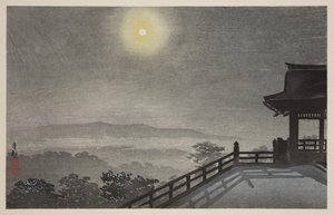 Koele Maanavond bij Kiyomizudo in de Oostelijke Hoofdstad door Kiyochika Kobayashi