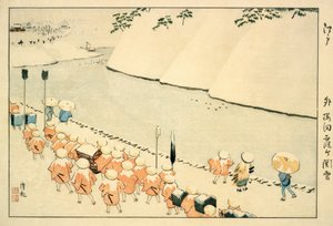 Sneeuw bij Soto-Sakurada, Kasumigaseki door Kiyochika Kobayashi