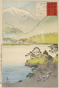 De Yumoto-zwavelbron, Nikkō door Kobayashi Kiyochika