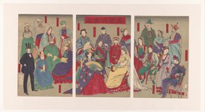 Weergave van klederdracht in alle landen door Kobayashi Kiyochika