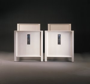 Een paar Wiener Werkstatte eenpersoonsbedden, c.1904 door Koloman Moser