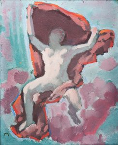 Figurenbild - Schilderij van een figuur ... (olieverf op doek) door Koloman Moser