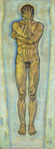 Mannelijk naakt geel en blauw, c. 1913