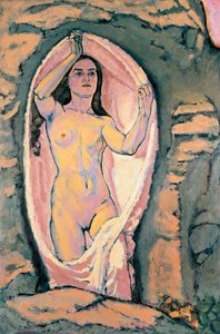 Venus in der Grotte - Venus in de Grot ... (olieverf op doek) door Koloman Moser