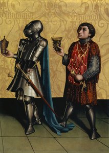 Sibbecai en Benaiah van het Heilspiegel Altaarstuk door Konrad Witz