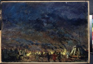 Het Polovtsische kamp. Decorontwerp voor de opera Prins Igor van Alexander Borodin door Konstantin Alekseevich Korovin