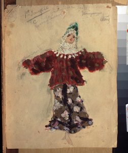 Kostuumontwerp voor het ballet Het Kleine Gebochelde Paard van Cesare Pugni door Konstantin Alekseevich Korovin