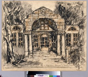 Decorontwerp voor de opera Jevgeni Onegin van P. Tsjaikovski