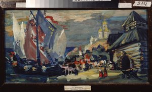 Decorontwerp voor de opera Sadko van N. Rimsky-Korsakov door Konstantin Alekseevich Korovin