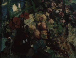 Stilleven. Wijnstok en vruchten, 1917 door Konstantin Alekseevich Korovin