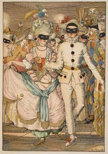 Bal masqué door Konstantin Andreevic Somov