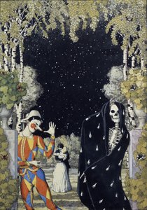 Harlekijn en de Dood, 1907 door Konstantin Andreevic Somov