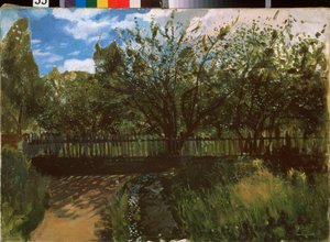 Een kleine tuin door Konstantin Andreevic Somov