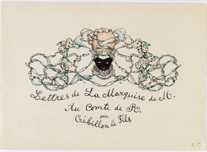 Vignet uit Le Livre de la Marquise, 1907 door Konstantin Andreevic Somov