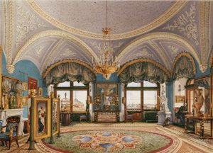 Interieurs van het Winterpaleis. De hoektekenkamer van keizer Nicolaas I, midden 19e eeuw door Konstantin Andreyevich Ukhtomsky