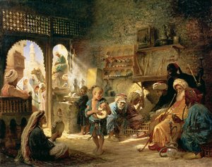Koffiehuis in Caïro, 1870s