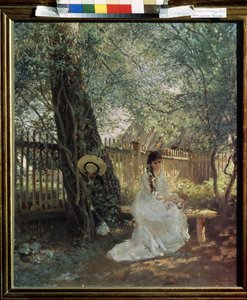 In de tuin door Konstantin Egorovich Makovsky