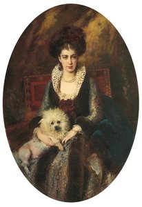 Portret van de vrouw van de kunstenaar, Maria Alekseevna Makovskaya