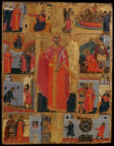 St Catherine en scènes uit haar leven door Konstantinos Tzanes