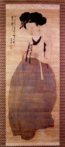 Koreaanse kunst: Portret van een geisha door Korean School