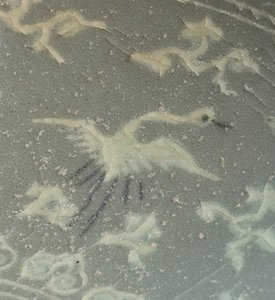 Kom met kraanvogels en wolken, ca.1150-1200 door Korean School